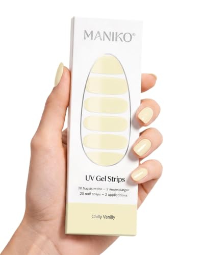 Maniko UV Gel Strips Chilly Vanilly - 20 UV Nail Sticke...