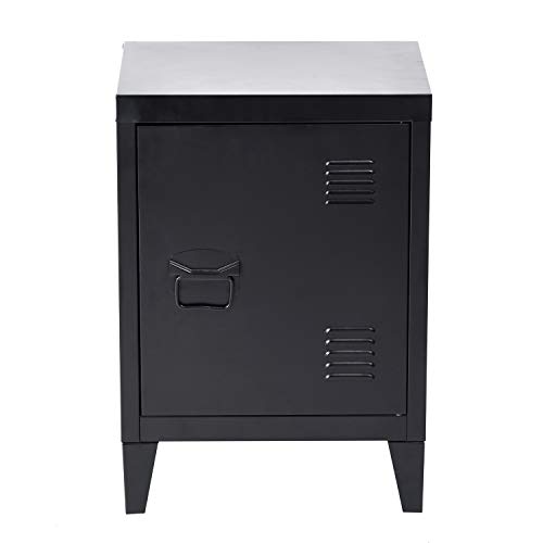 Furniture-R France Meuble d'appoint en métal - Mini Armoire à Livres - Dimensions : 40,5 x 30,5 x 57,5 cm - Noir