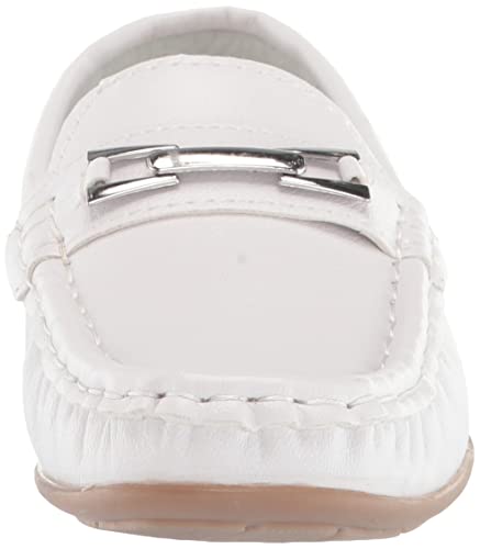 Josmo Boy's Loafer With Metal Accent Driving Style, White, 5 Medium Us Little Kid #TOP1