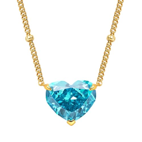Aura Pearl Birthstone Necklace for Women S925 Sterling Silver Crystal Pendant Necklace With A 7CM/2.7In Adjustable Extension Chain Gift for Birthday