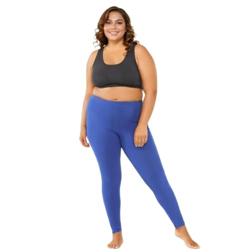 Image of Adira | Plus Size Leggings for Women | Plus Size Leggings for Women | High Waist | Ankle Length | Soft Cotton & Elastane Blend | Non-See-Through | Gusset Crotch Prevents Ripping