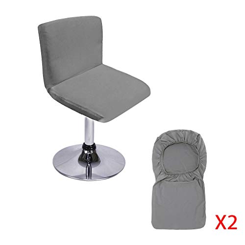 BTSKY - Juego de 2 fundas para taburetes de bar con funda para respaldo de silla elástica para silla de comedor con respaldo giratorio, silla de bar (sin sillas)