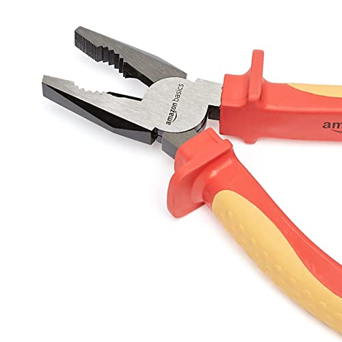 Amazon Basics 1000 Volt Vde Insulated Tool Set, Pliers And Screwdriver Industrial Tool Set 1-Piece Voltage Tester And 2-Piece Electrical Tape, 14-Piece #TOP4