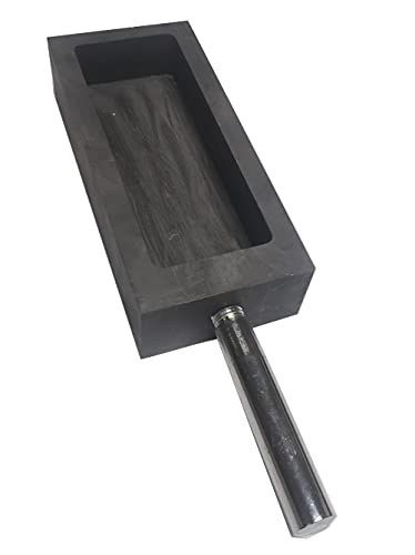 LLFAU Gold Silver Graphite Mold Ingot Mold Crucible for Melting Casting Refining with Metal Bar (5kg)