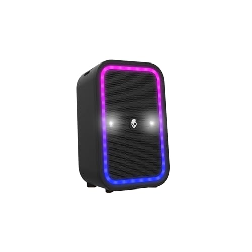 Skullcandy Stomp Bluetooth Speaker – IPX7 Waterproof Wireless Portable Speaker, with LED Lightshow & Strobe Modes, 12 Hour Battery, Multi-Link, & USB-C & USB-A Output Charging (Stomp, Black) - image 1