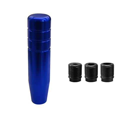 5" Heavy Weighted Shifter Knob, Gear Shift Knobs, Car Shift Knobs with 3 Threaded Adapters, Universal Car Gear Lever Metal Stick Shift Handle Accessory for Most Vehicles (Blue)
