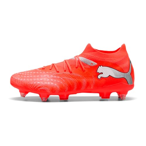 PUMA Unisex Future 9 Match Mxsg Scarpe da Calcio Glowing Red White Black Silver, 41 EU, Glowing Red Puma White Puma Black Puma, Silver, 41 EU