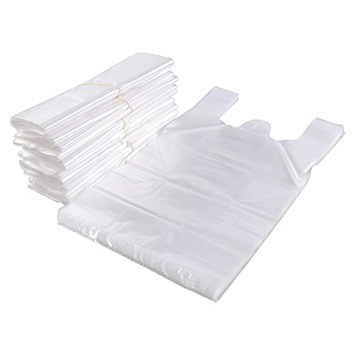 Sacs d'épicerie transparents t-shirt pour éviter les déchirures aux courses