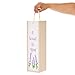 Juvale 2 Pack Unfinished Wooden Wine Boxes with Handles for DIY Crafts, Gifts, Birthday and Housewarming Parties, Customizable with Paint, Engravings, and Imprints (14x4 in)