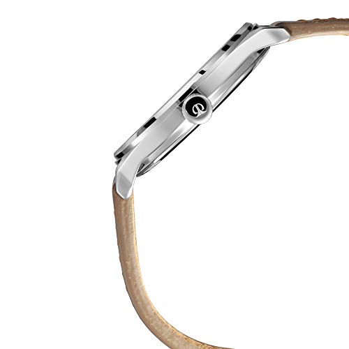 TITAN Mens White Dial Leather Analogue Watch - 182SL1