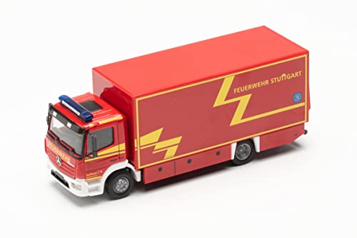 herpa truck model Mercedes-Benz Atego '13 Koffer-LKW Branddirektion Stuttgart true to its original scale of 1:87 - Image 3