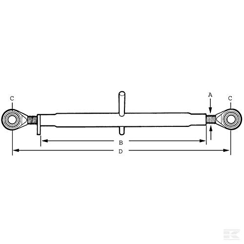 Kramp Oberlenker Auge/Auge 290, M30 Kat.2/2 TL2903022KR | 8716106069590