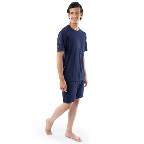 Fruit of the Loom Men's 360 Stretch Short Sleeve Shirt and Shorts Pajama Sleep Set, Navy, XX-Large - image 5