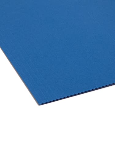 Smead Colored Hanging File Folder With Tab, 1/5-Cut Adjustable Tab, Letter Size, Navy, 25 Per Box (64057) #TOP3