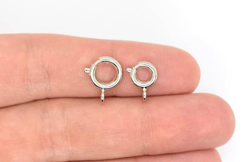 Generic RPSR 9 Rhodium Plated Brass Spring Ring Clasps cover