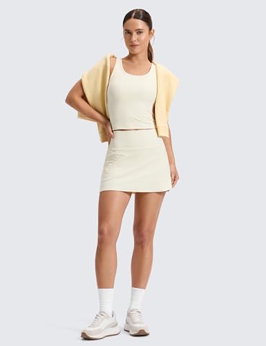 Image of CRZ YOGA Butterluxe High Waisted Tennis Skirts | Built-in Shorts with Pockets, Extremely Soft, Casual, A Line, Stretchy, Mini, Skort for Women