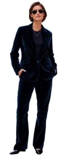 Costume en velours femme résolvant le manque d'élégance au travail grâce au blazer XL