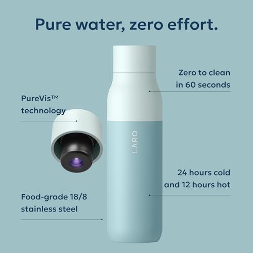 Image of LARQ Bottle - Self-Cleaning Water Bottle and Water Purification System, Seaside Mint (25oz / 740ml)