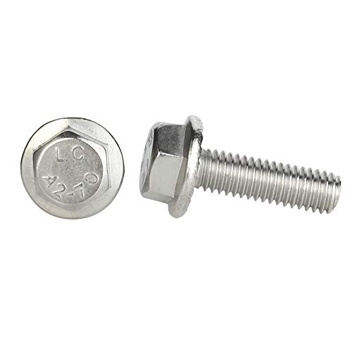 Image of 25 PCS M8 x 16mm Flanged Hex Head Bolts Flange Hexagon Screws, Stainless Steel A2, DIN 6921