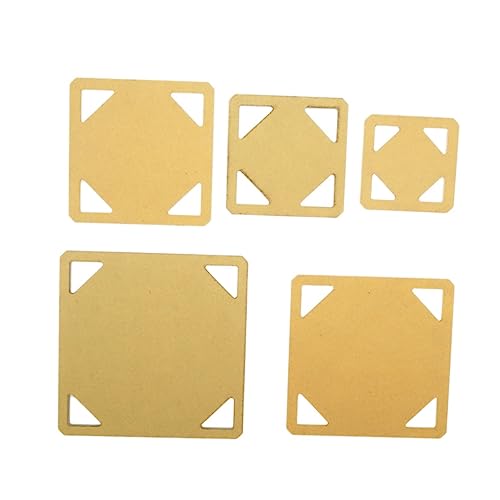 ARTIBETTER 5pcs Square Quilting Templates Durable Sewing Tools for Patchwork Embroidery and DIY Crafts for Seamstress and Quilters