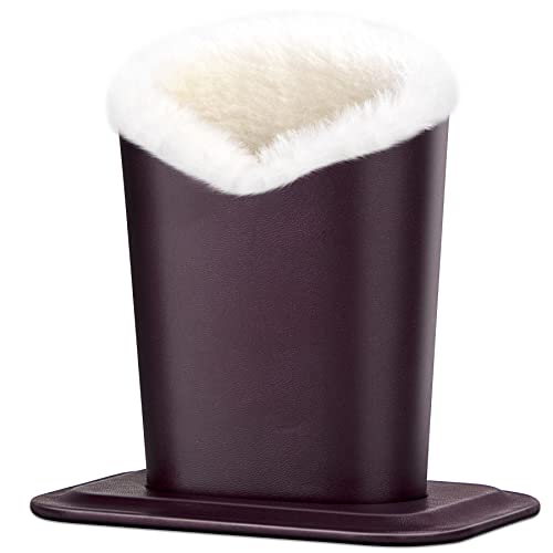 Image of Plush Fluffy Lined Anti-scratch Eyeglasses Holder Protective Glasses Stand Case