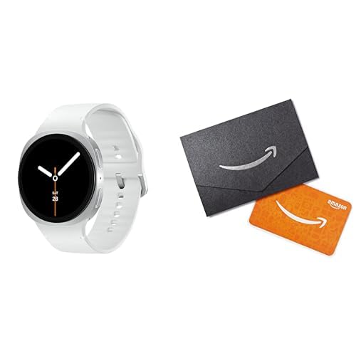 Samsung Galaxy Watch 8 (2025) 44mm Bluetooth Smartwatch in Silver with Amazon Gift Card Bundle - Fitness Tracker, Sleep Coach & Heart Rate Monitor