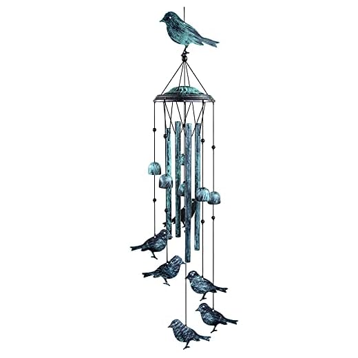 Yiiwinwy Bird Wind Chime Outside Windchimes Large Aluminum Tubes Outdoors Wind Chimes for Patio, Garden, Porch or Indoor Decoration, Memorial Hummingbird Wind Chimes, Wind Bells Gift
