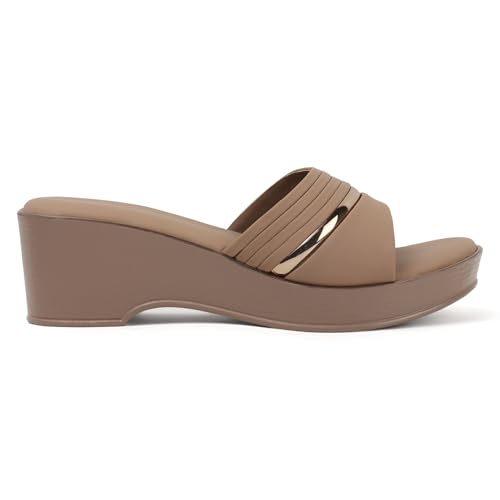 Image of Chinraag Women's Embellished Toe-Ring Comfort Flats | Stylish Casual Slip-On Sandals for Women (CR-388-P)