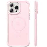 ORNARTO Funda para iPhone 15 Pro MAX Magnética,Translúcida,Rosa