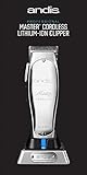 Andis Master Cordless Lithium Ion Clipper with Classic Barber Maintenance Blade Brush