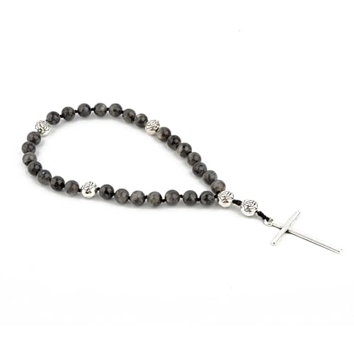 KIKILA Handmade 8mm Anglican Prayer Beads Rosary Natural Stone Beads