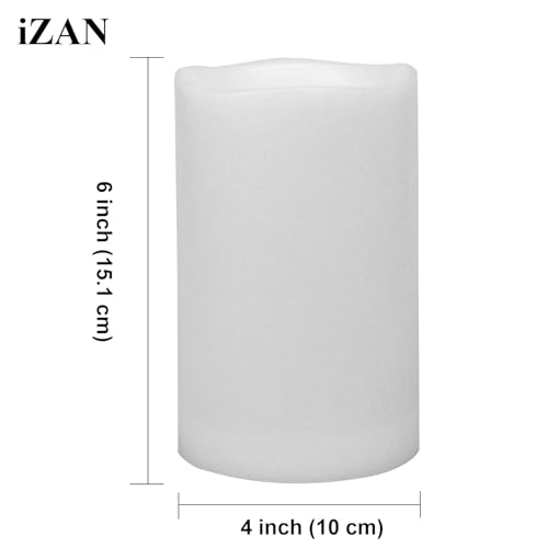 Image of 1 Pack Waterproof Outdoor Flameless Candle with Timer Large 4 inch x 6 inch Battery Operated Electric LED Pillar Candle for Gift Home Decor Party Wedding Supplies Garden Halloween Christmas Decoration