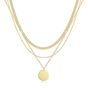 14K Gold Plated Layering Necklaces For Women Gold Necklace Set, Cuban Link, Snake Chain, Paperclip Layered Chains, Twisted Rope and Twisted Chain, Trendy Layering Necklace