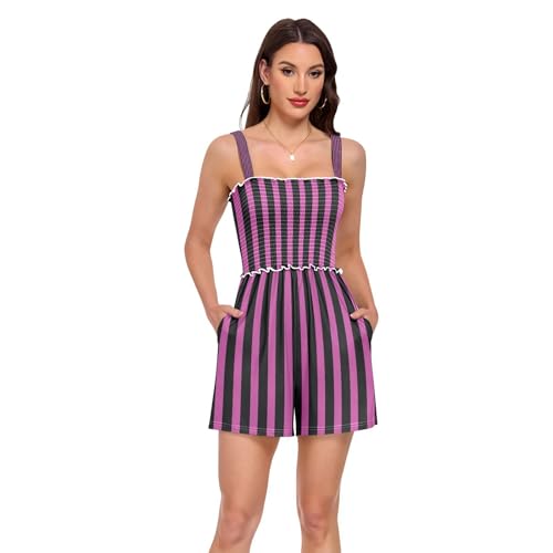Barboteuse pour femme tenue d'été décontractée col carré short