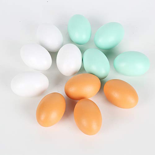 Folgtek 12pcs DIY Dummy Eggs Wooden Fake Eggs Simulation Chicken Duck Goose Egg DIY Easter Egg Toy for Hunting Decoys Decoration Egg Folgtek 12pcs DIY Dummy Eggs Wooden Fake Eggs Simulation Chicken Duck Goose Egg DIY Easter Egg Toy for Hunting Decoys Decoration Egg