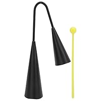 Tomotato Metall Agogo Bells, Binaurales Design Handheld Latin Percussion Instrument, Doppel A-Go-Go Bell mit Kunststoff Stab, für Samba Latin Musik Teens Adults Kinder