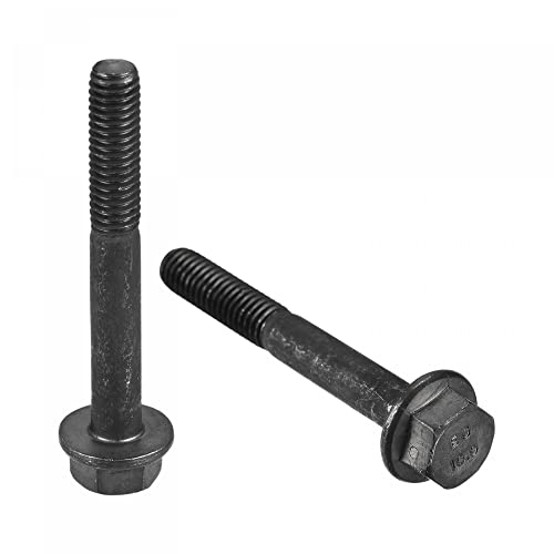 Image of uxcell Metric M6x45mm Hex Flange Bolts, 5pcs 10.9 Grade Carbon Steel Hexagon Head Screws