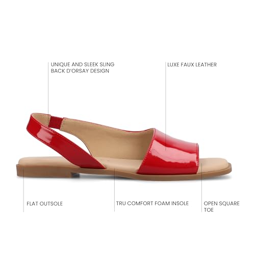 Image of Journee Collection Women's Brinsley Slingback Flat Sandals