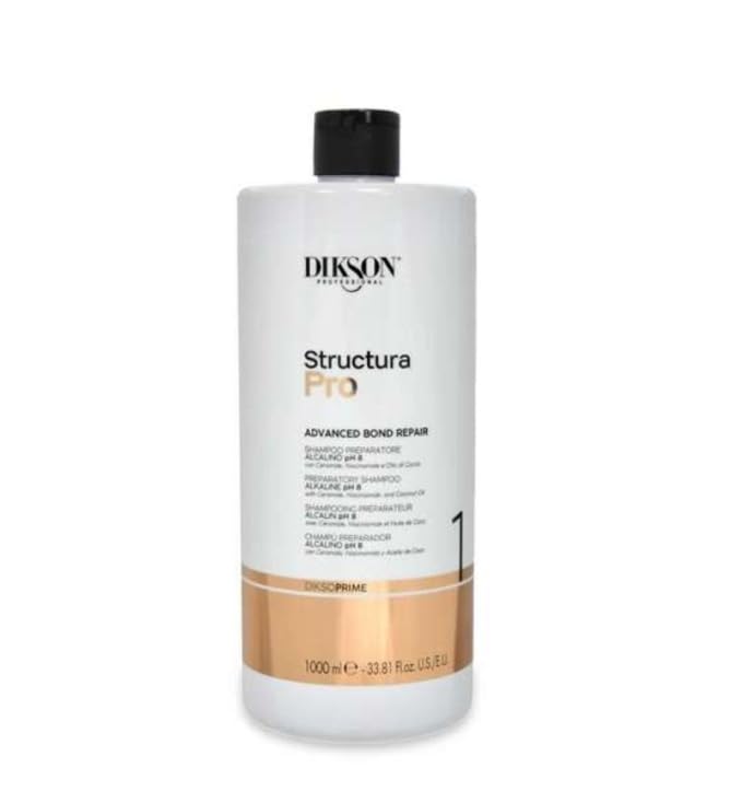 DIKSON Structura Pro Professional Alcalino Shampoo per Preparazione Treatments, 1000 ml - Formulazione Avanzata per Rim