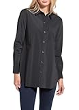 Laser cut edges at hem, neck, and cuffs. Shirt tail hemline Wear it to work or pair it with jeans on the weekend for an easy go-to look