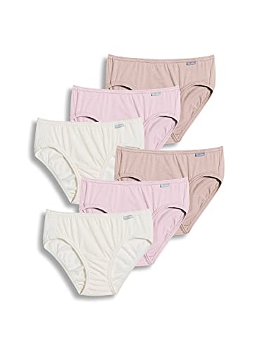 Jockey Women s Underwear Elance Bikini - 6 Pack, Ivory Light Pink Shadow, 7