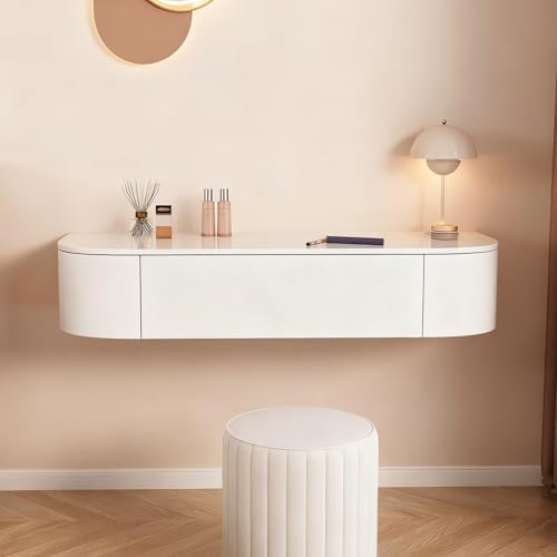 Escritorio flotante de maquillaje moderno y armario de pared para dormitorio 2