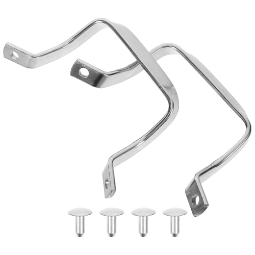 MALUGOGO 2 Piezas de Asas Laterales de Acero Inoxidable Grandes (10.8 Cm), Mango Aislado Anti-Quemaduras para Ollas de Vapor y Cacerolas, Accesorio Práctico y Resistente para Reparación