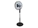 Beper P206VEN130 Ventilatore Nero a Piantana con Timer, 5 Pale, Funzione Oscillante, 3 Velocità, Diametro 40cm, Black Stand Fan with Timer