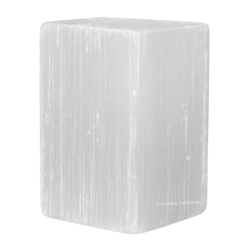 2 Pieces Selenite Raw Crystals and Healing Stones, Natural Rocks for Tumbling and DIY Raw Stones and...