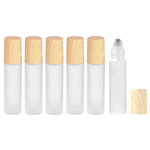 LxwSin Bouteilles à Rouleaux Huile Essentielle, 6 Pcs 10ml Bouteille en Verre DHuile Essentielle, Flacon Roulant DHuile Essentielle Rechargeable, pour Aromathérapie, Huiles Essentielles, Parfums