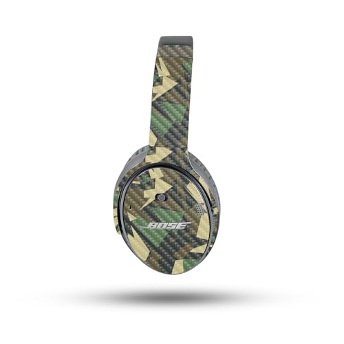 Image of MightySkins Carbon Fiber Skin Compatible with Bose QuietComfort 35 II Headphones - Polygonal Camo | Protective, Durable Textured Carbon Fiber Finish | Easy to Apply