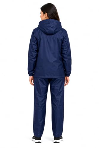 Image of Romano nx Women's 100% Waterproof Rain Suit, Hooded Jacket with Pants, Reversible Double Layer, 3 Years Warranty