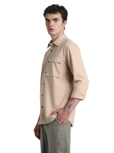 Image of Jack & Jones Men's Cotton Solid Regular Fit Shirt