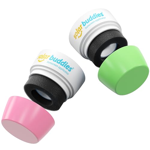 Solar Buddies Replacement Duo Heads - Compatible with the Child Friendly Refillable Solar Buddies Sunscreen Applicator - Holds Up To 3.4fl oz, Suits All Skin Types (Duo Heads ONLY, Caps Not INCLUDED)
